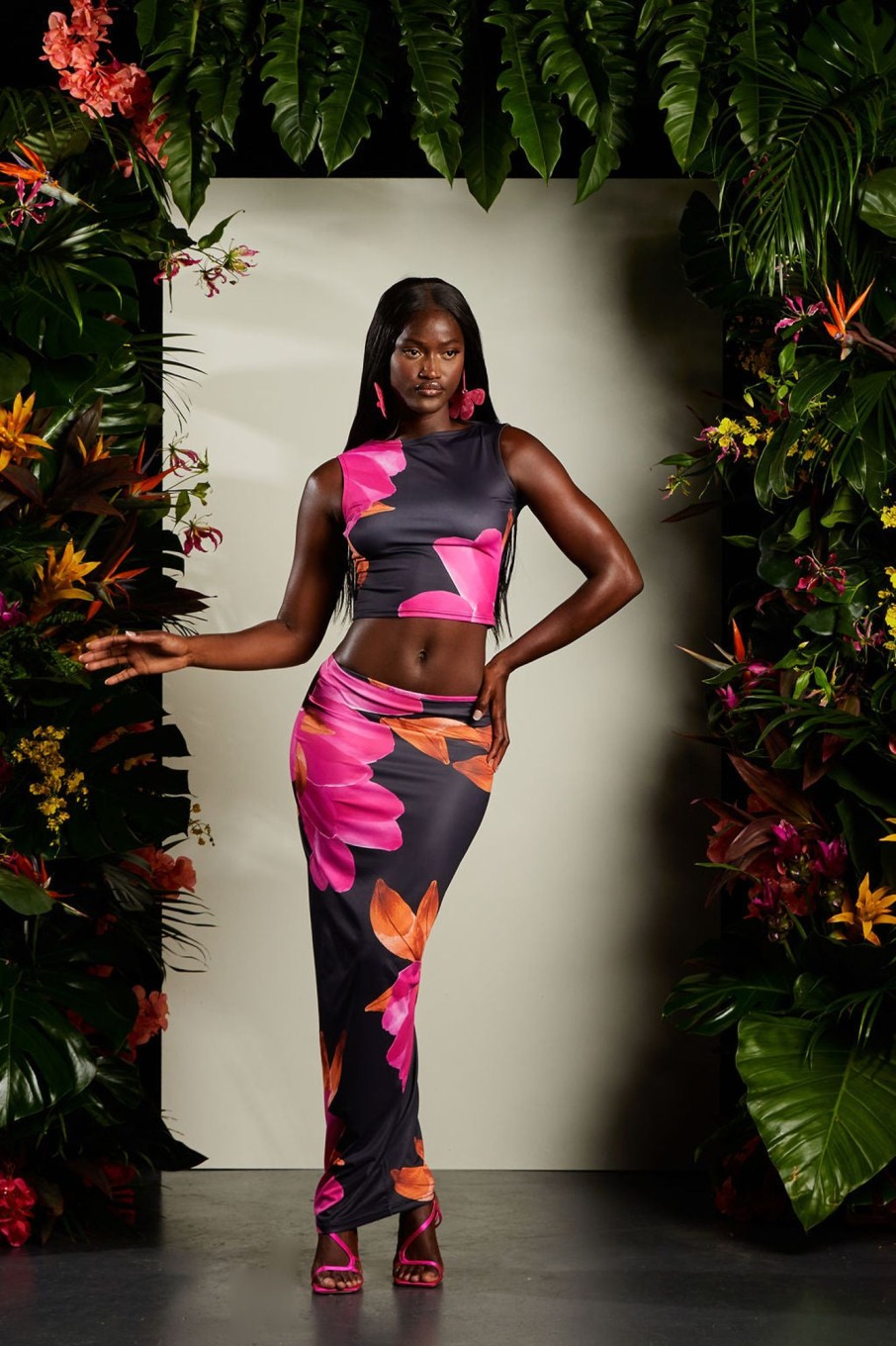 Co-Ords Murci | Maxi Skirt In Pink Peony