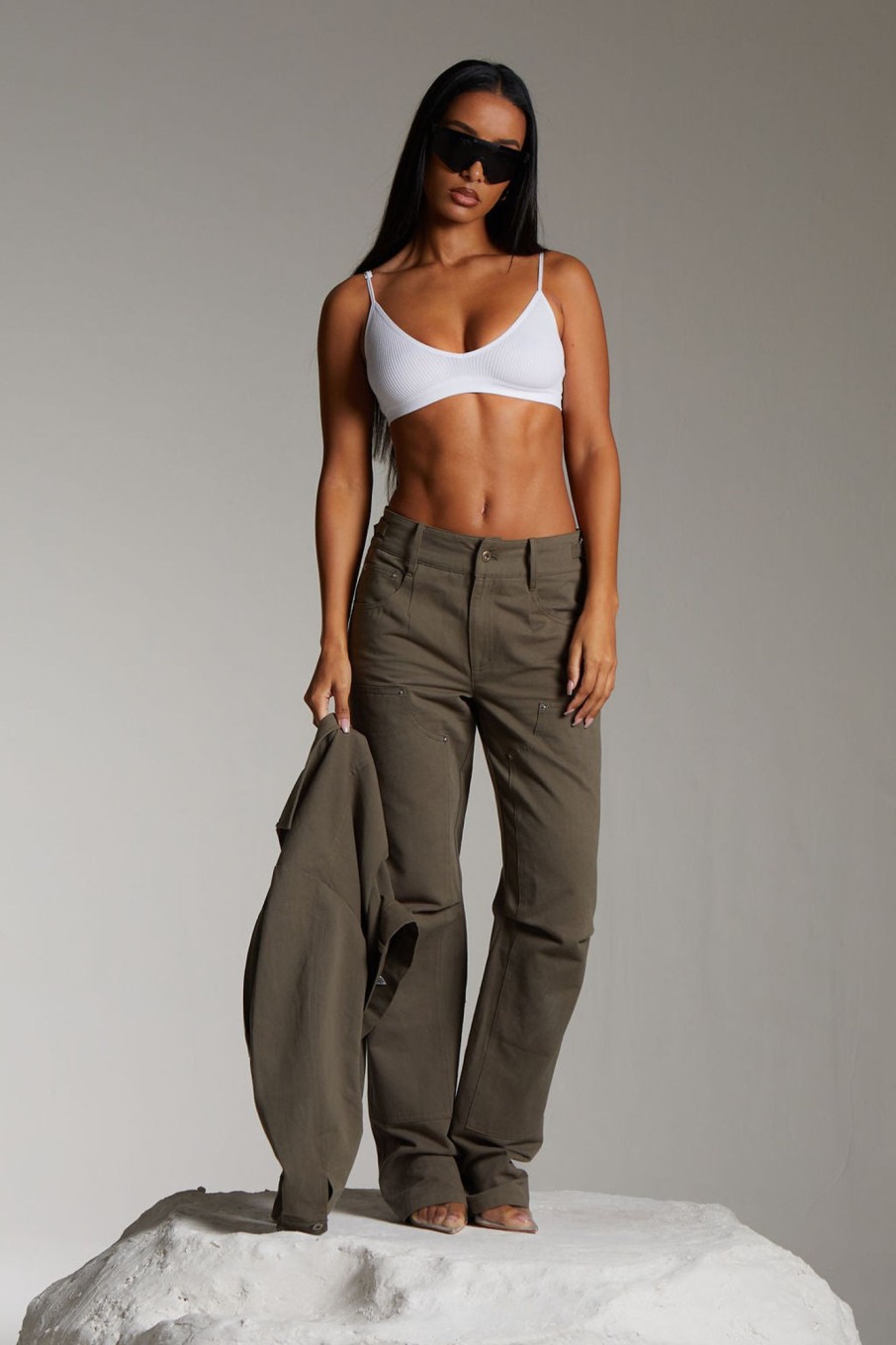 Trousers Murci | Cargo Pants In Deep Khaki