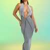Dresses Murci | Body Contour Knit Maxi In Black And White