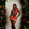 Swimwear Murci | Tie Side Ruched Mini Skirt In Blaze