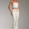 Trousers Murci | Lace Up Fit And Flare Trousers In Snowfall