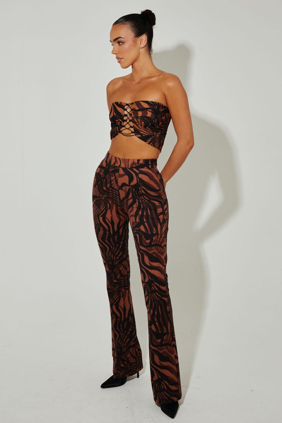 Trousers Murci | Fit And Flare Trousers In Chestnut Leaf