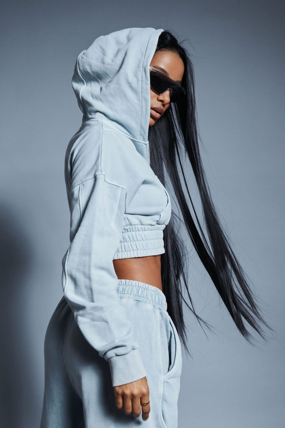 Loungewear Murci | Cropped Hoodie In Sky
