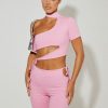 Co-Ords Murci | Cut Out T-Shirt In Baby Pink
